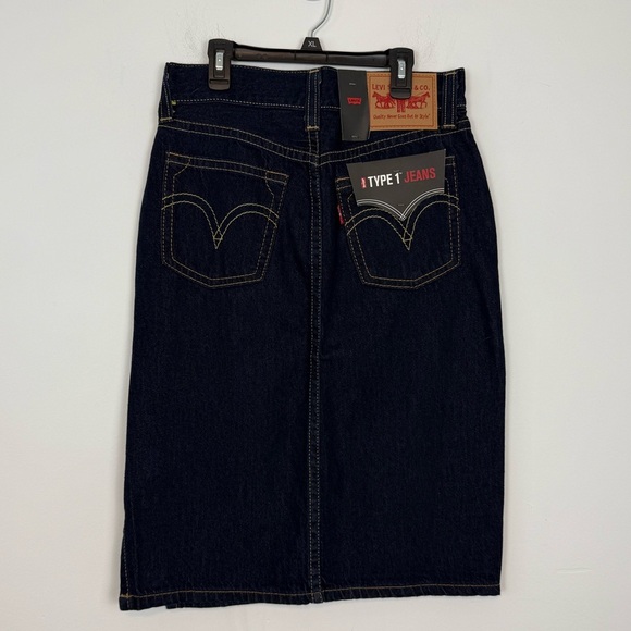 Levi’s Type 1 Women’s Dark Wash MIDI Denim/Jean Skirt. Size 27. NWT. - Picture 6 of 12